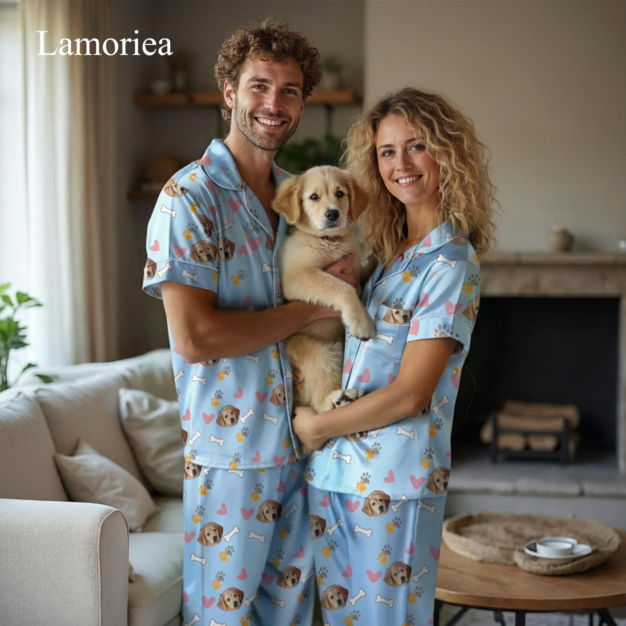 Custom Face Pajama Set,Christmas Pajamas,Personalized Photo Pajamas,Men Women Pajamas Bridal Party Birthday Anniversary Day Gifts,dog gifts