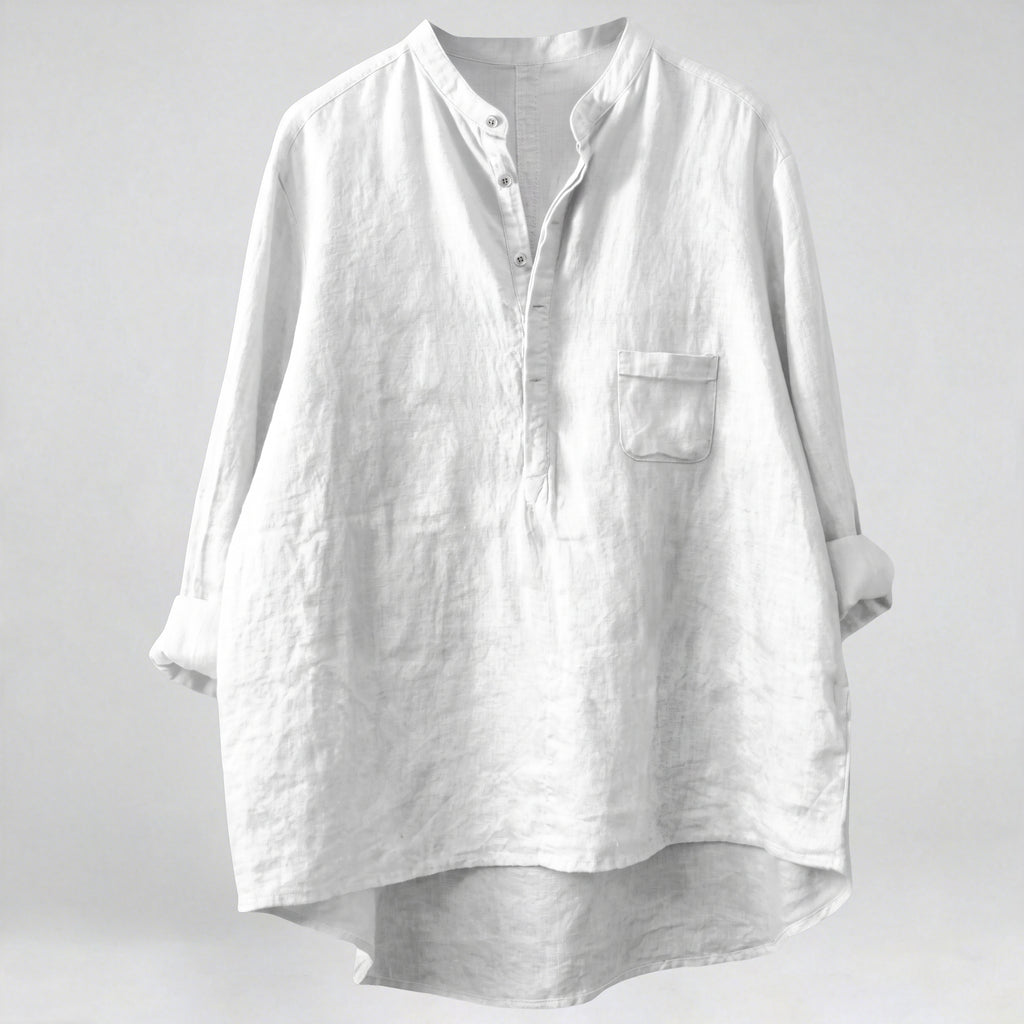 Elegant Women's Shirt Made of Cotton and Linen 3/4 Long Sleeve Blouse Clothing Plus Sizes T-Shirt Blouses Breathable Plain Tunic Tops Basic