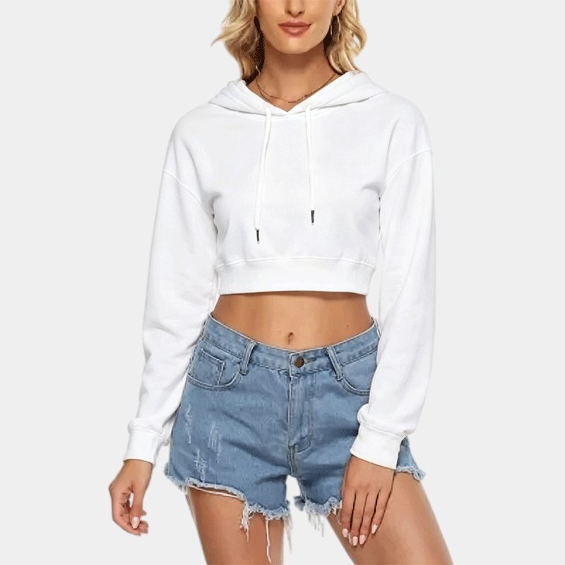 All-Over Print Women's Crop Top Hoodie