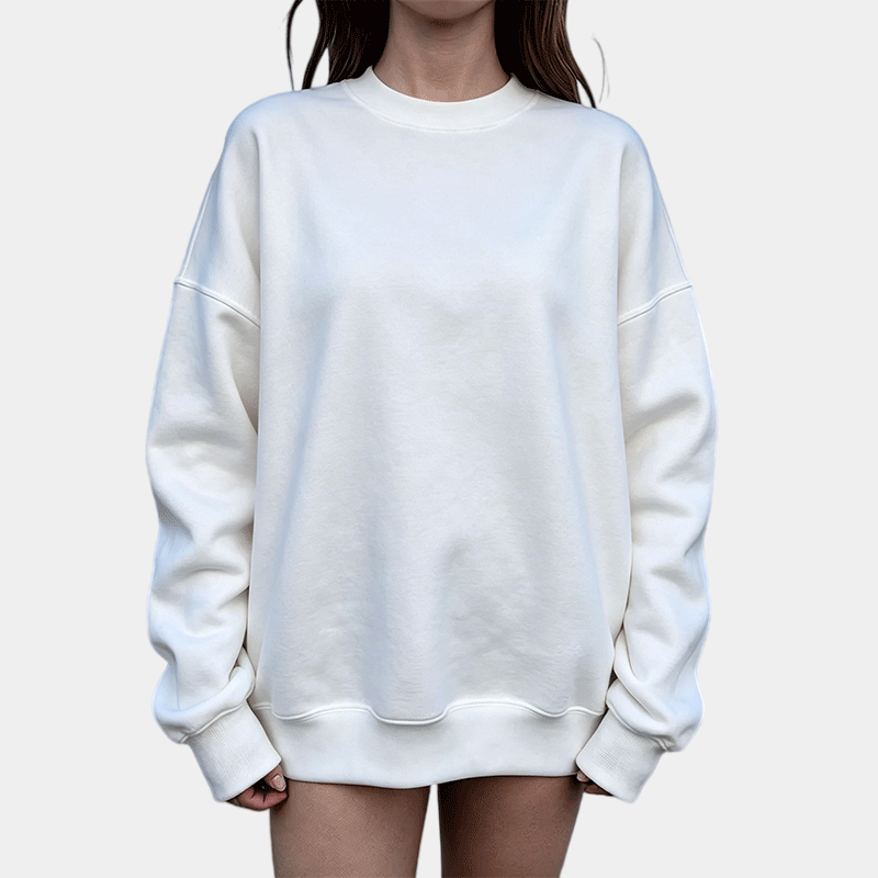 Women's Drop Shoulder Crew Neck SweatshirtDTF