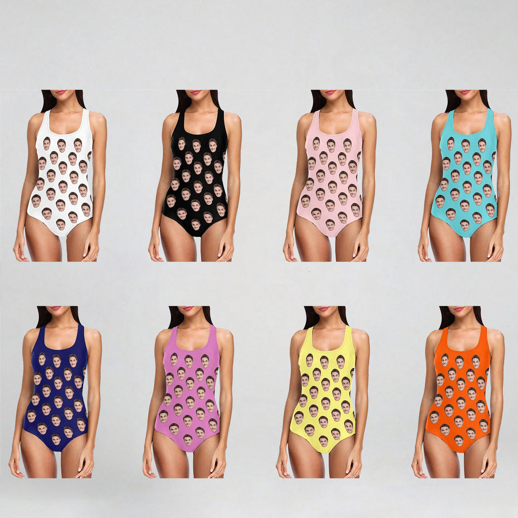Custom Face Swimsuit, Personalized Photo Bathing Suit, Bachelorette Party