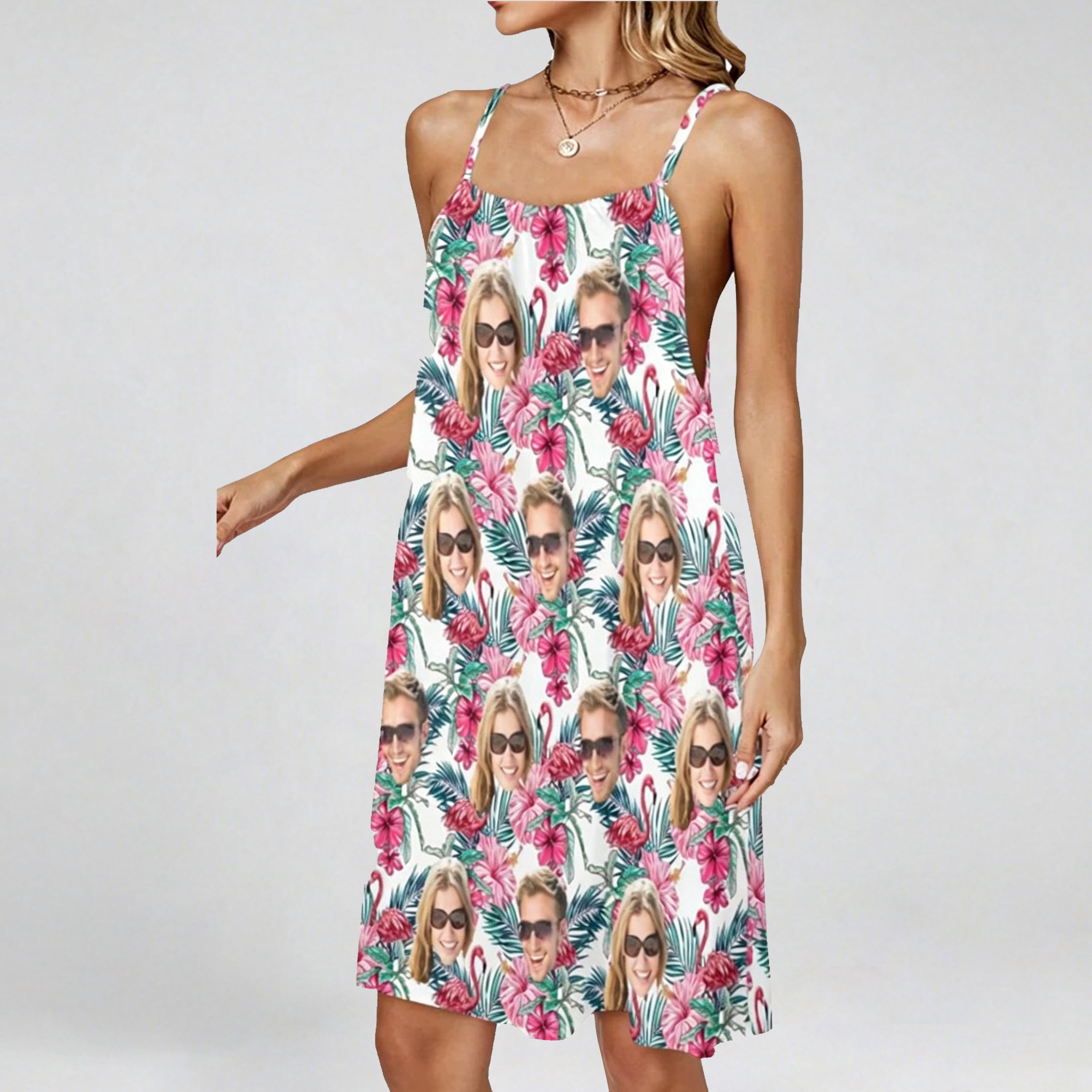 Custom Floral Hawaiian Dress: Personalized Photo Summer Dress