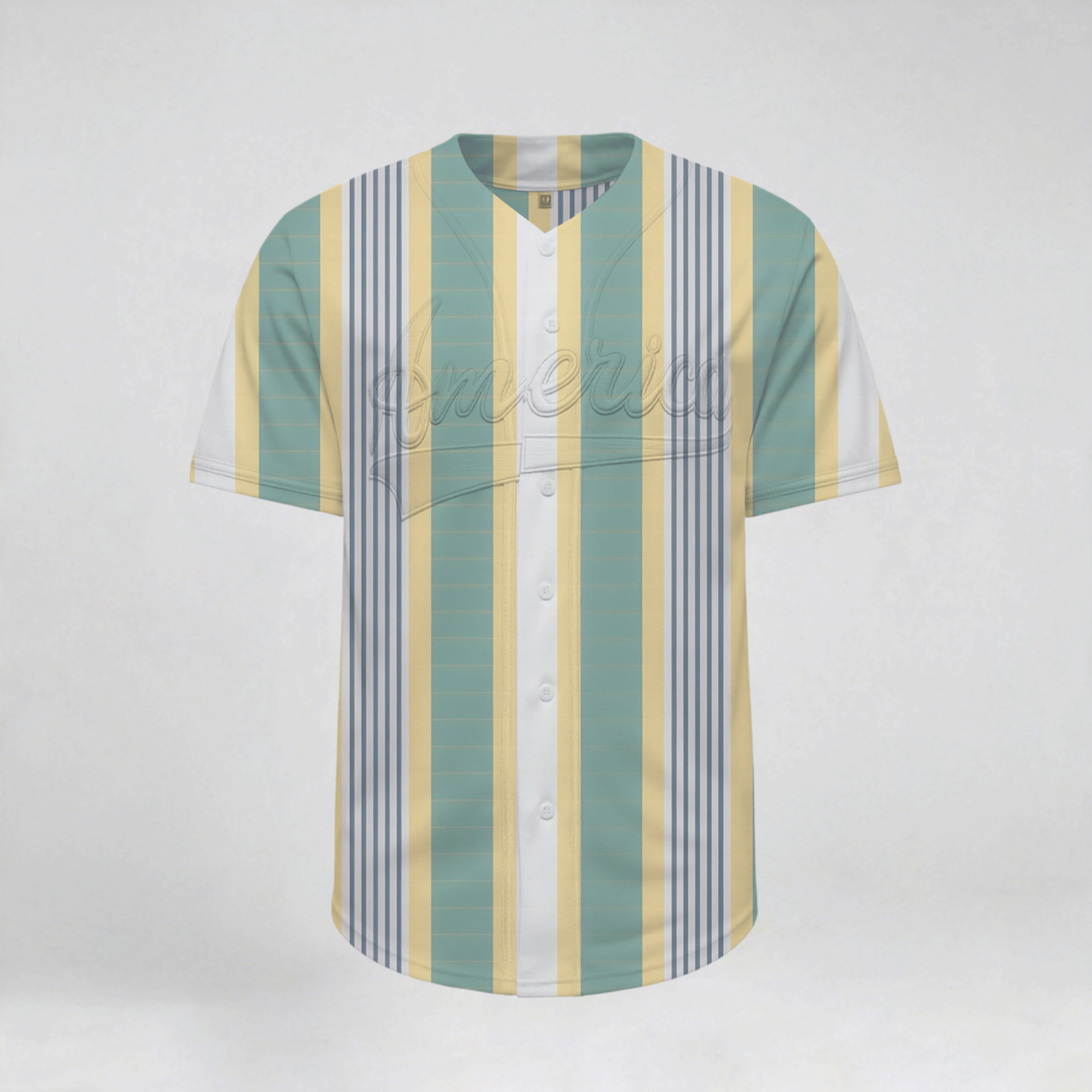Men's Baseball Jersey Button-Down Embroidered Sports T-Shirt Gym Clothes Men Basic T Shirt