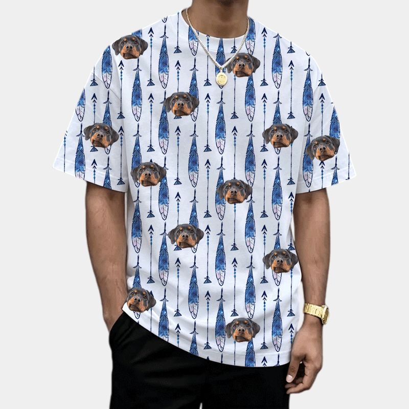 All-Over Print Unisex Drop-shoulder T-shirt180GSM