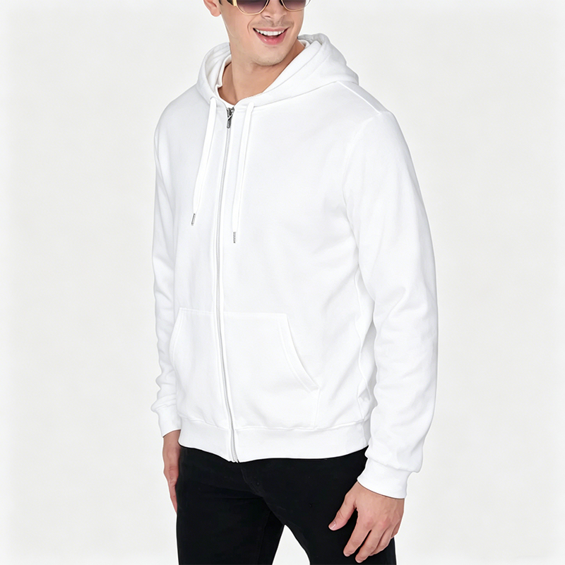 All-Over Print Zip Up Hoodie With Pocket