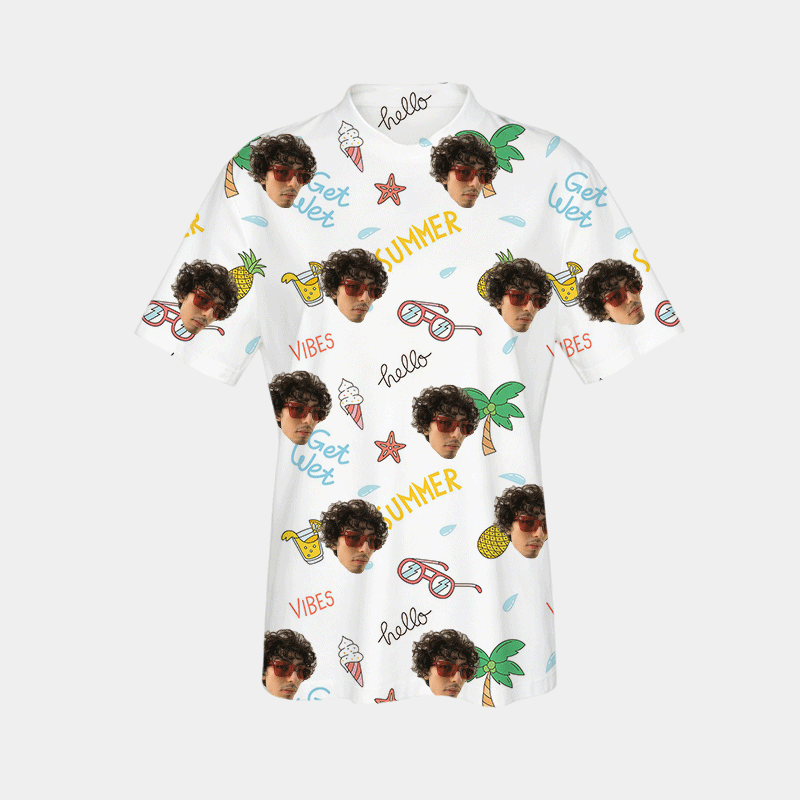 All-Over Print Men's Hawaiian Shirt With Pocket