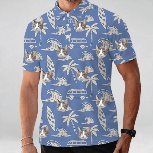 All-Over Print Men's Polo Collar Jersey