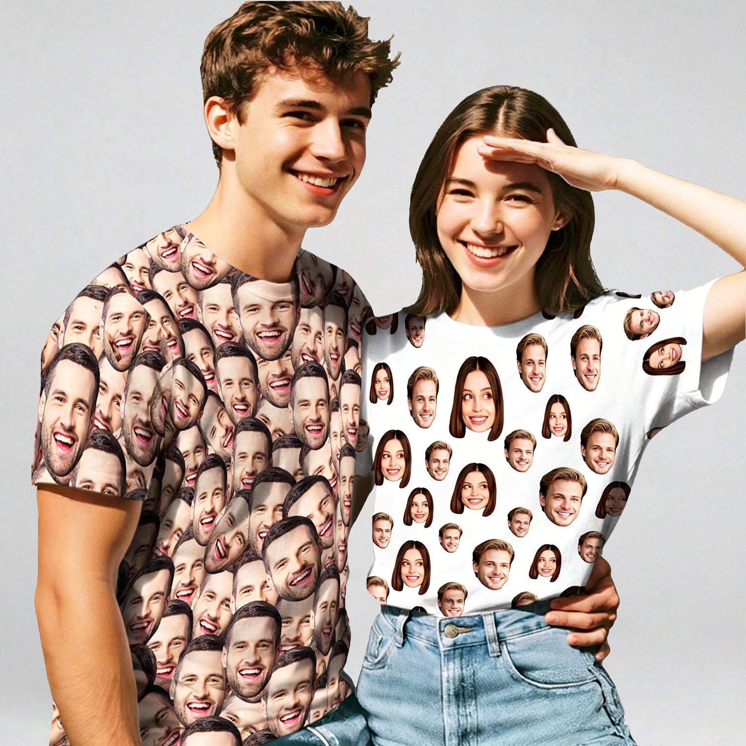 Custom Face T-Shirt: Personalized Photo Shirt for Men & Women, Father's Day Gifts for him