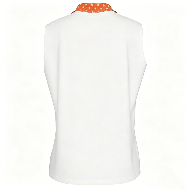 All-Over Print Women's High-Elastic Sleeveless Polo Shirt
