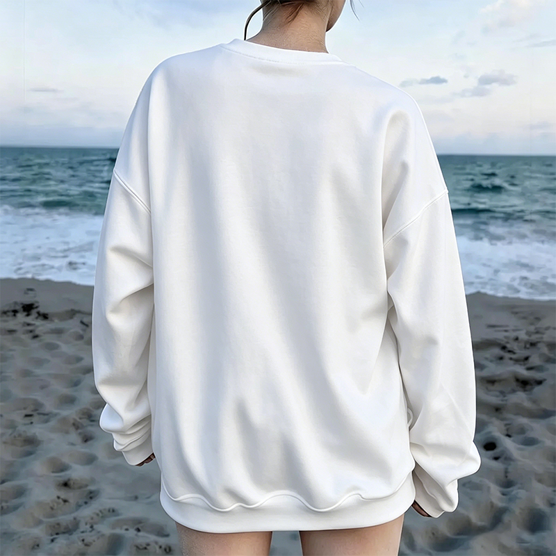 Women's Drop Shoulder Crew Neck SweatshirtDTF