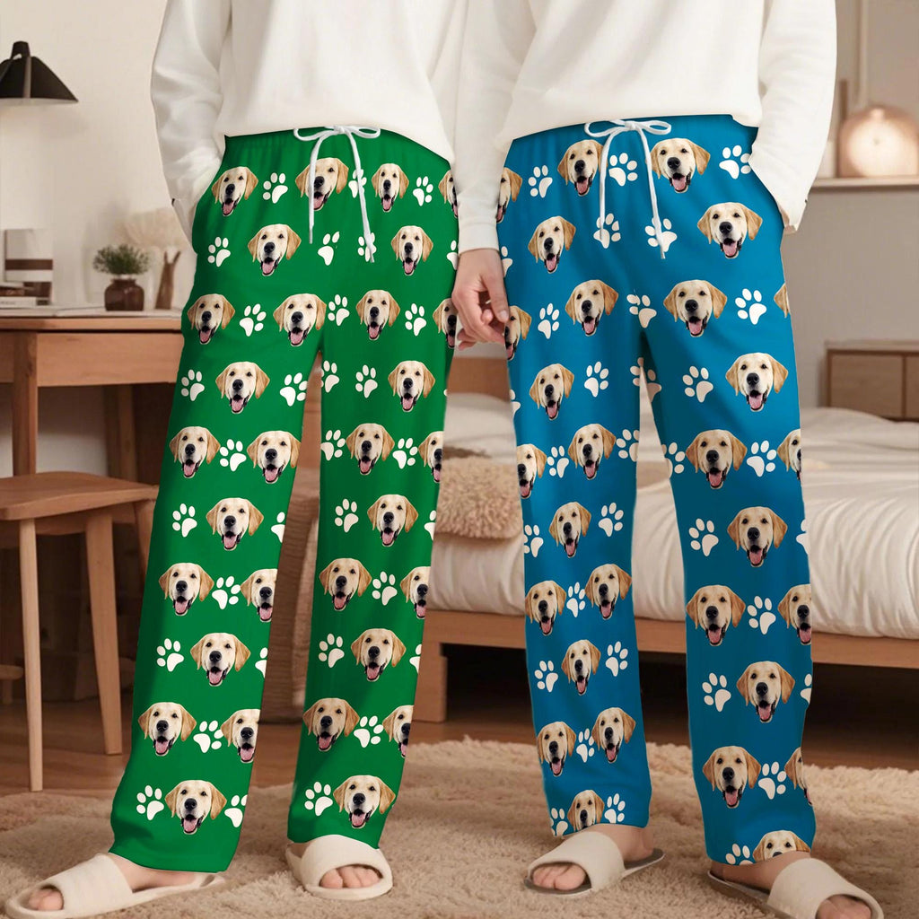 Custom Photo Pajama Pants, Personalized Family Sleepwear, Mother's Day Gift