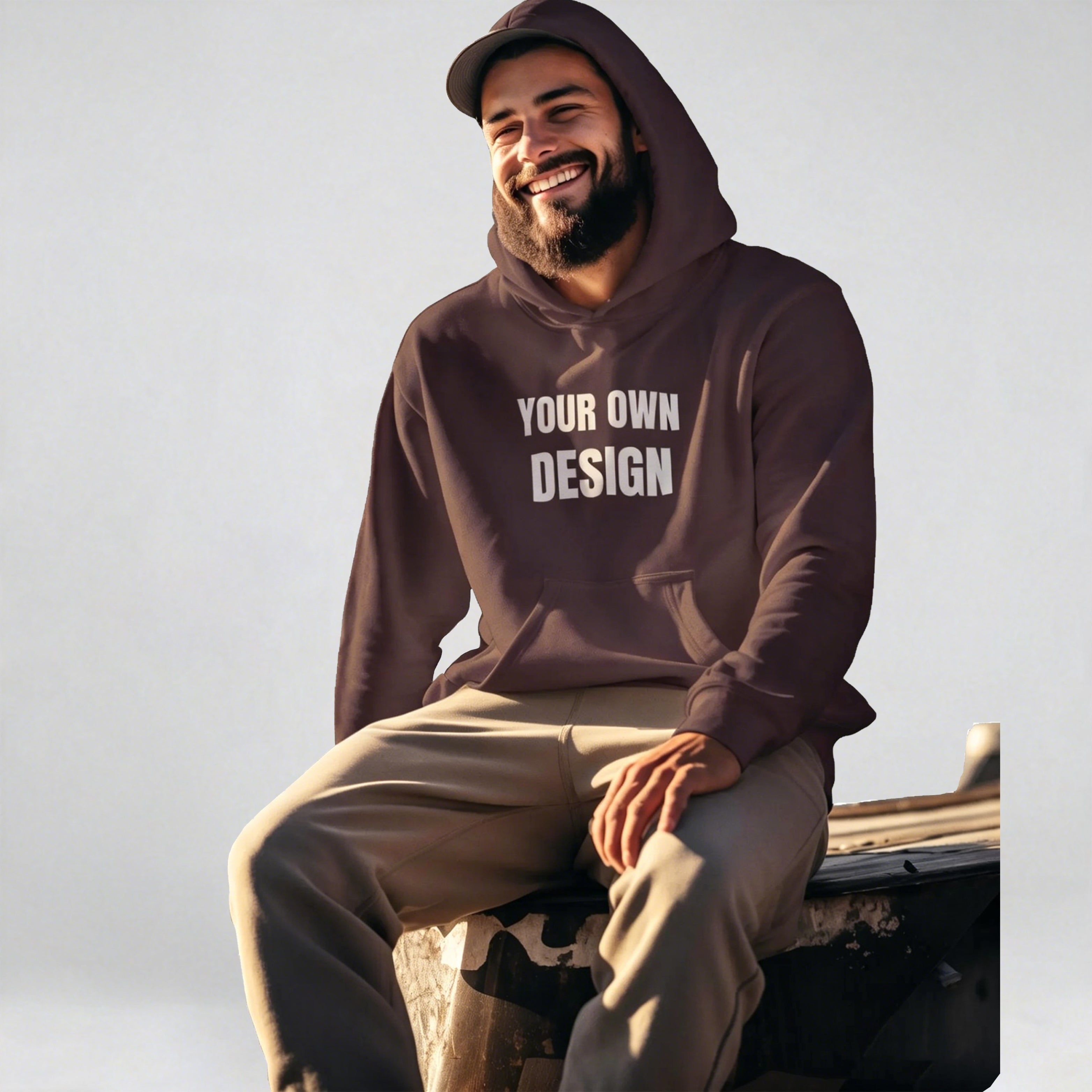 Male Maroon Hoodie Front and back Mockups | Maroon Gildan 18500 Mockups | G185 Maroon both side trendy mocks | man city street mock up