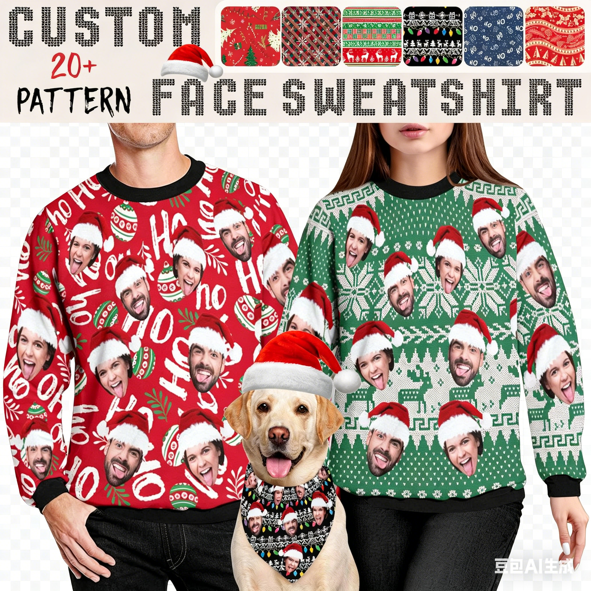 Custom Face Ugly Christmas Sweater: Personalized Photo Sweatshirt