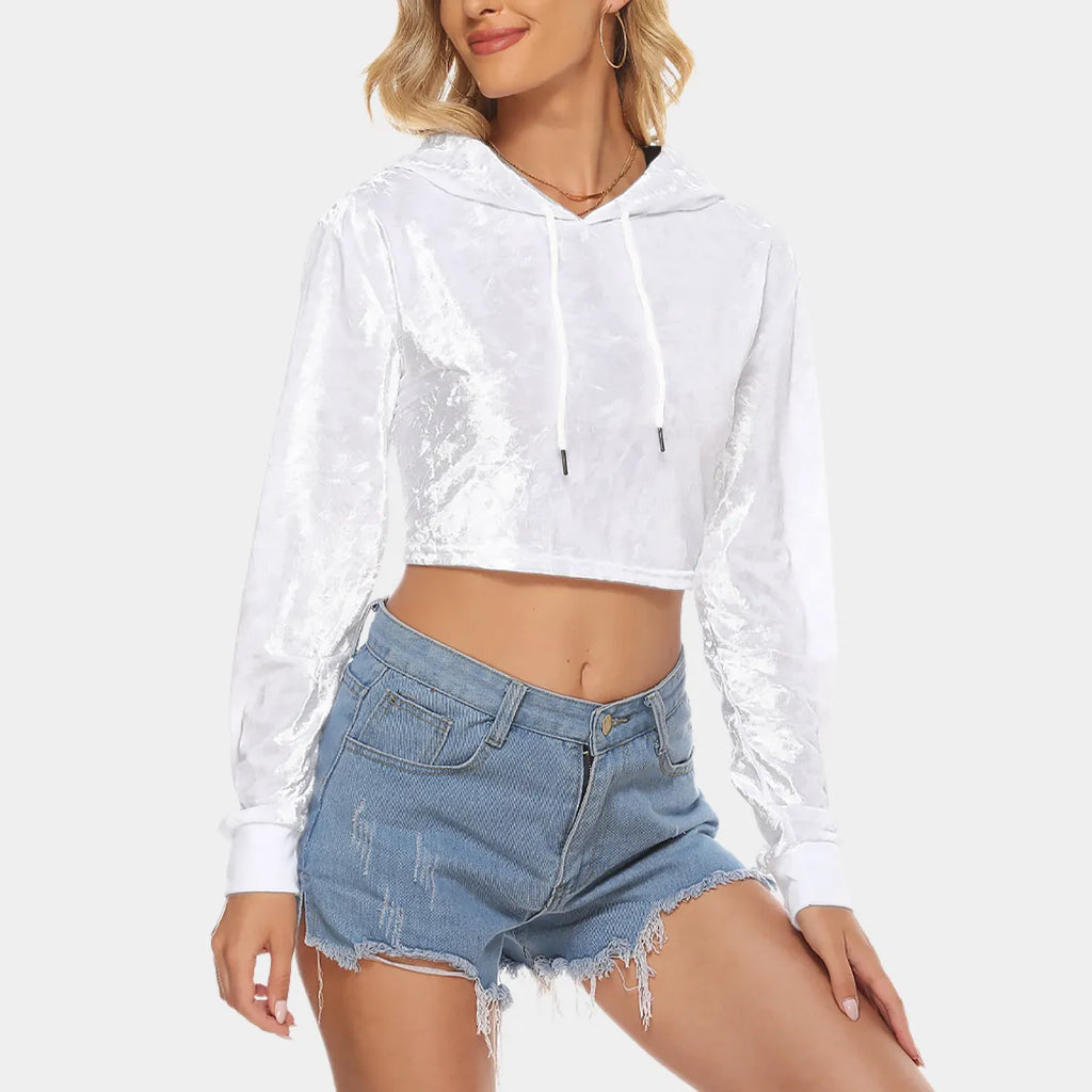 All-Over Print Women's Crop Top Hoodie