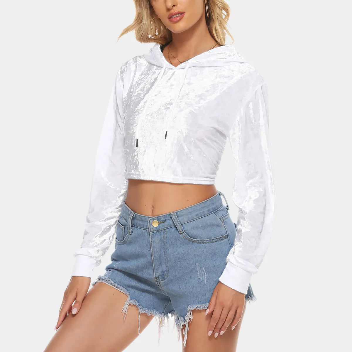 All-Over Print Women's Crop Top Hoodie