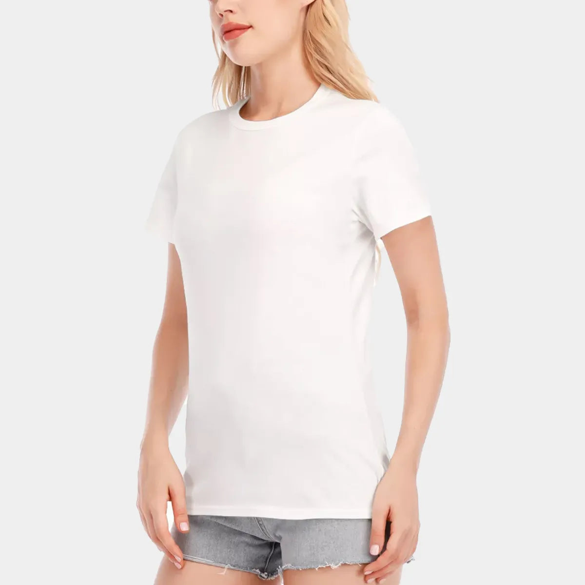 All-Over Print Women's Round Neck T-Shirt  190GSM Cotton