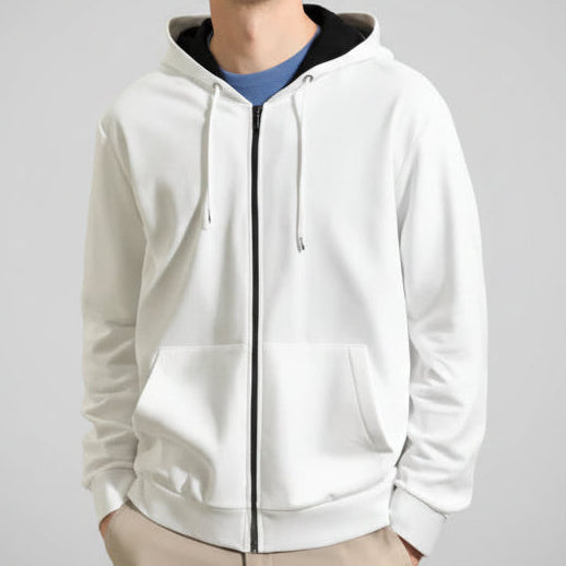 All-Over Print Zip Up Hoodie With Pocket  Interlock