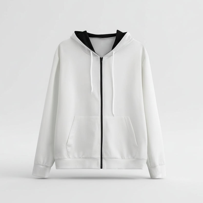 All-Over Print Zip Up Hoodie With Pocket  Interlock