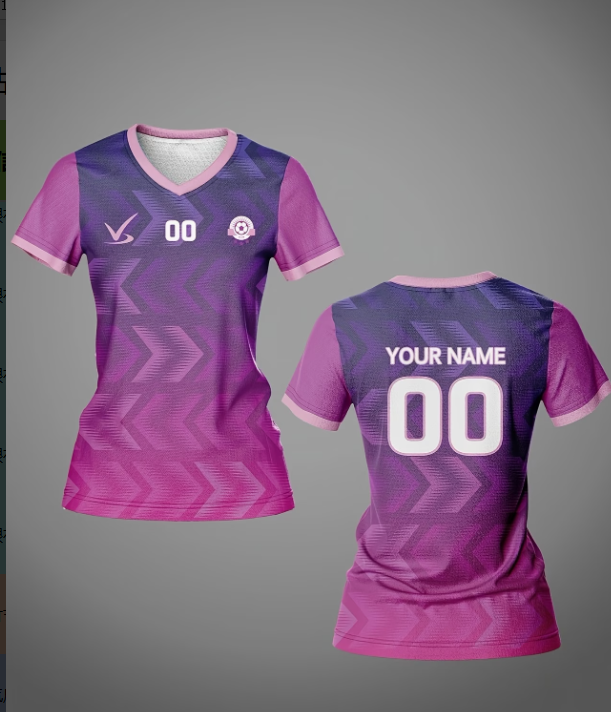 Custom Pink Purple-White Sublimation Soccer Uniform Jersey