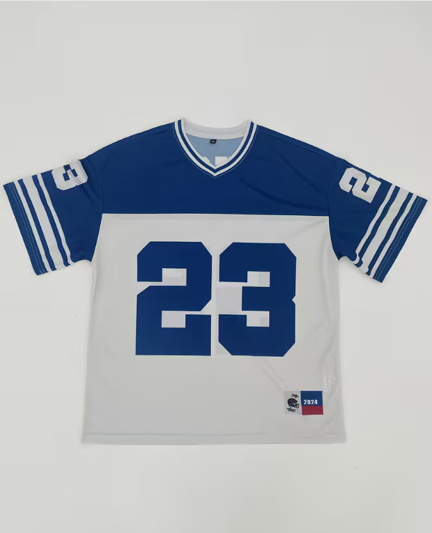 Men'S Mesh Panel Short-Sleeve Sports T-Shirt, Styled Like an American Football Jersey, Lightweight And Breathable Athletic Top