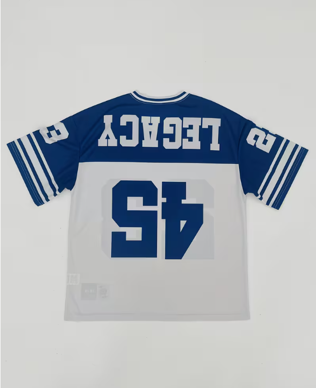 Men'S Mesh Panel Short-Sleeve Sports T-Shirt, Styled Like an American Football Jersey, Lightweight And Breathable Athletic Top