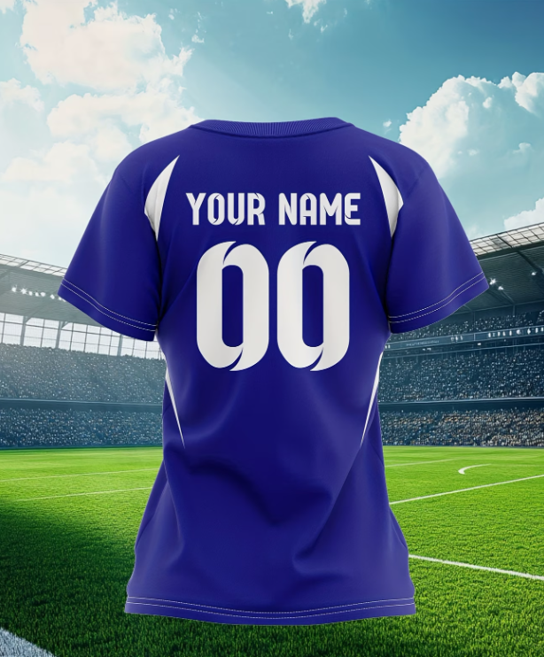 Customizable Women'S Soccer Jersey - Personalized Name & Number, Breathable V-Neck Design, All-Over Print, Quick-Dry Athletic Top for Team Training, Fitness & Casual Wear, Custom Soccer Jersey, Sports Activewear, Comfortable Fit Shirt