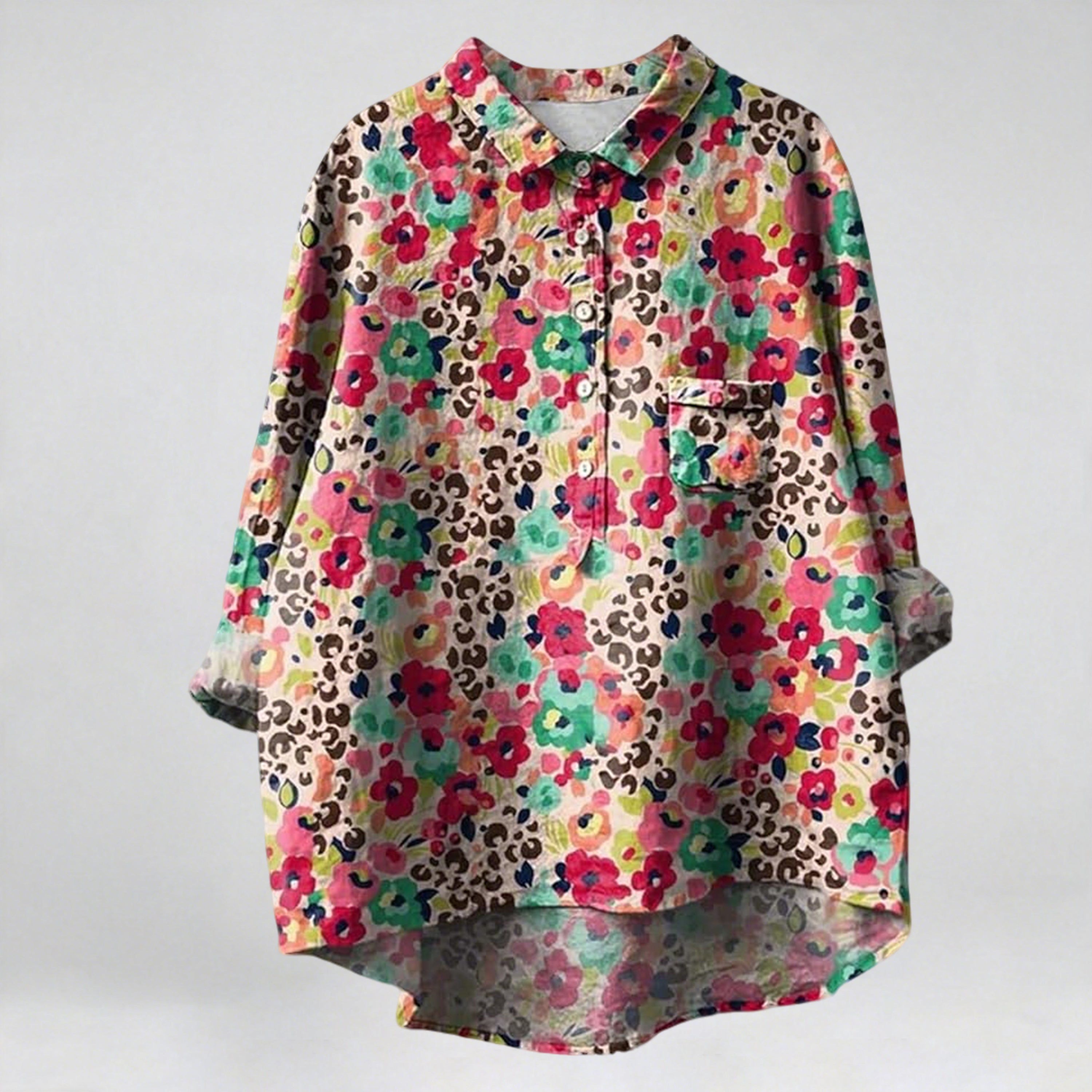 Women's Shirt Faux Cotton Linen Long Sleeve Shirt Collar Blue Red Navy Blue Spring & Fall