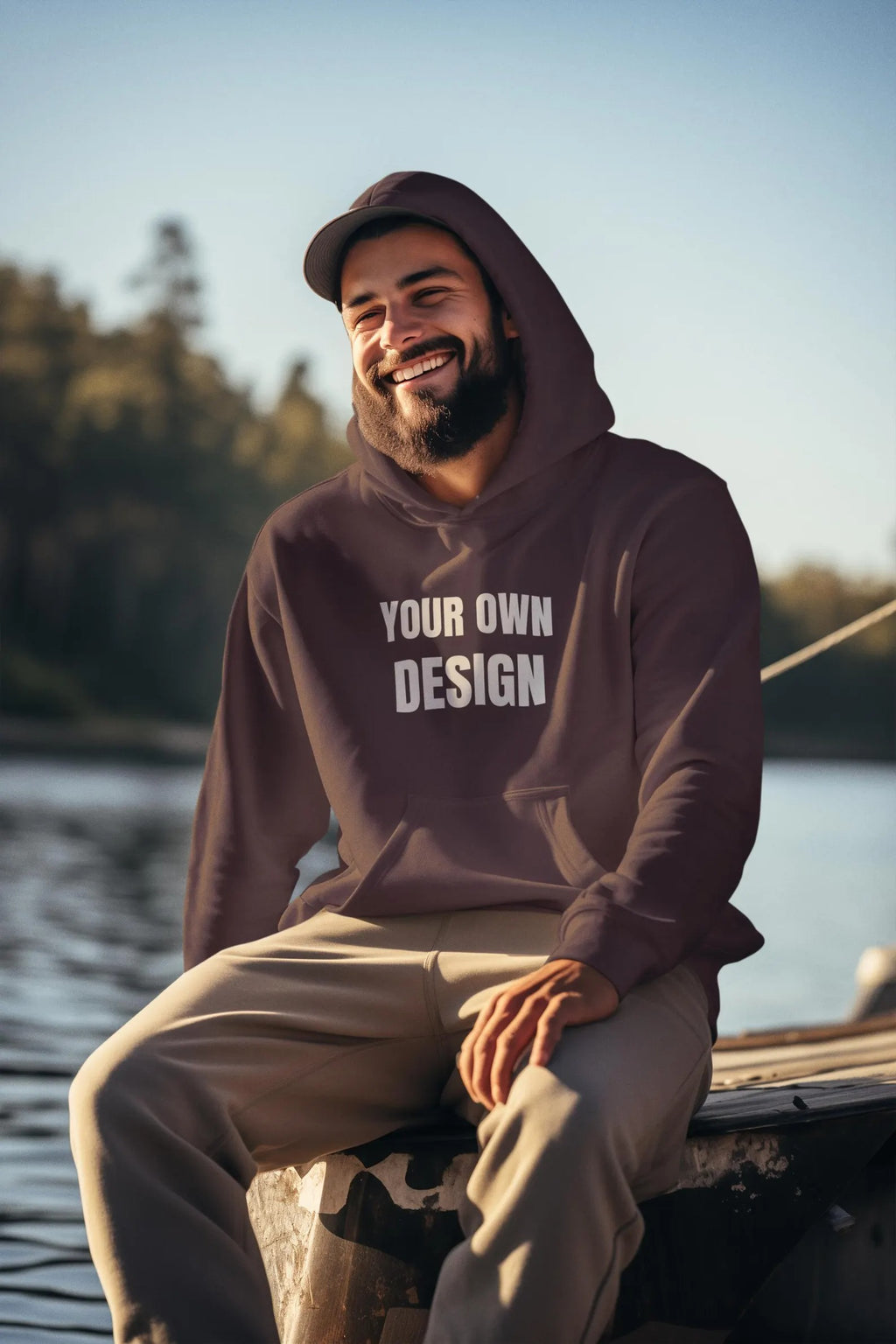 Male Maroon Hoodie Front and back Mockups | Maroon Gildan 18500 Mockups | G185 Maroon both side trendy mocks | man city street mock up