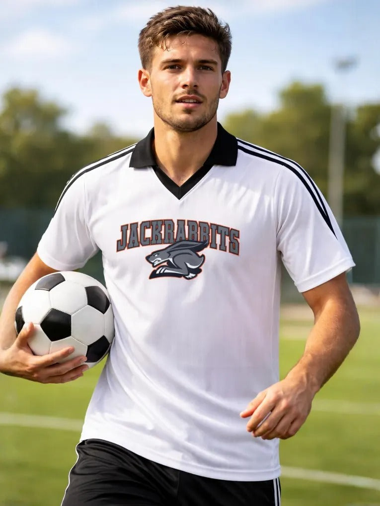 Custom V Neck Soccer Jersey with Collar, Personalized Name Number Shirt, Custom Team Jersey, Football Shirt, Sports Uniform