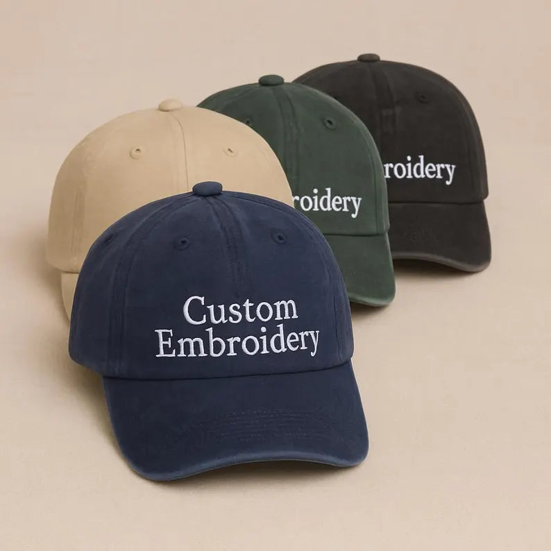 Custom Embroidered Cap, Personalized Logo & Text Monogrammed Hat, Unisex Baseball Cap, Vintage Bachelorette Hat, Cute Dad Cap, Birthday Gift