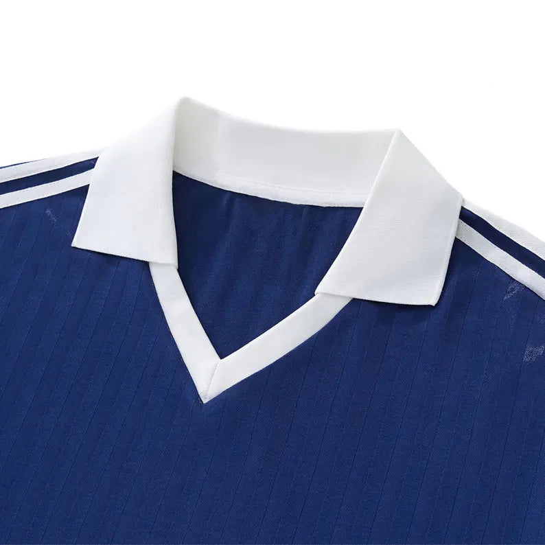 Custom V Neck Soccer Jersey with Collar, Personalized Name Number Shirt, Custom Team Jersey, Football Shirt, Sports Uniform