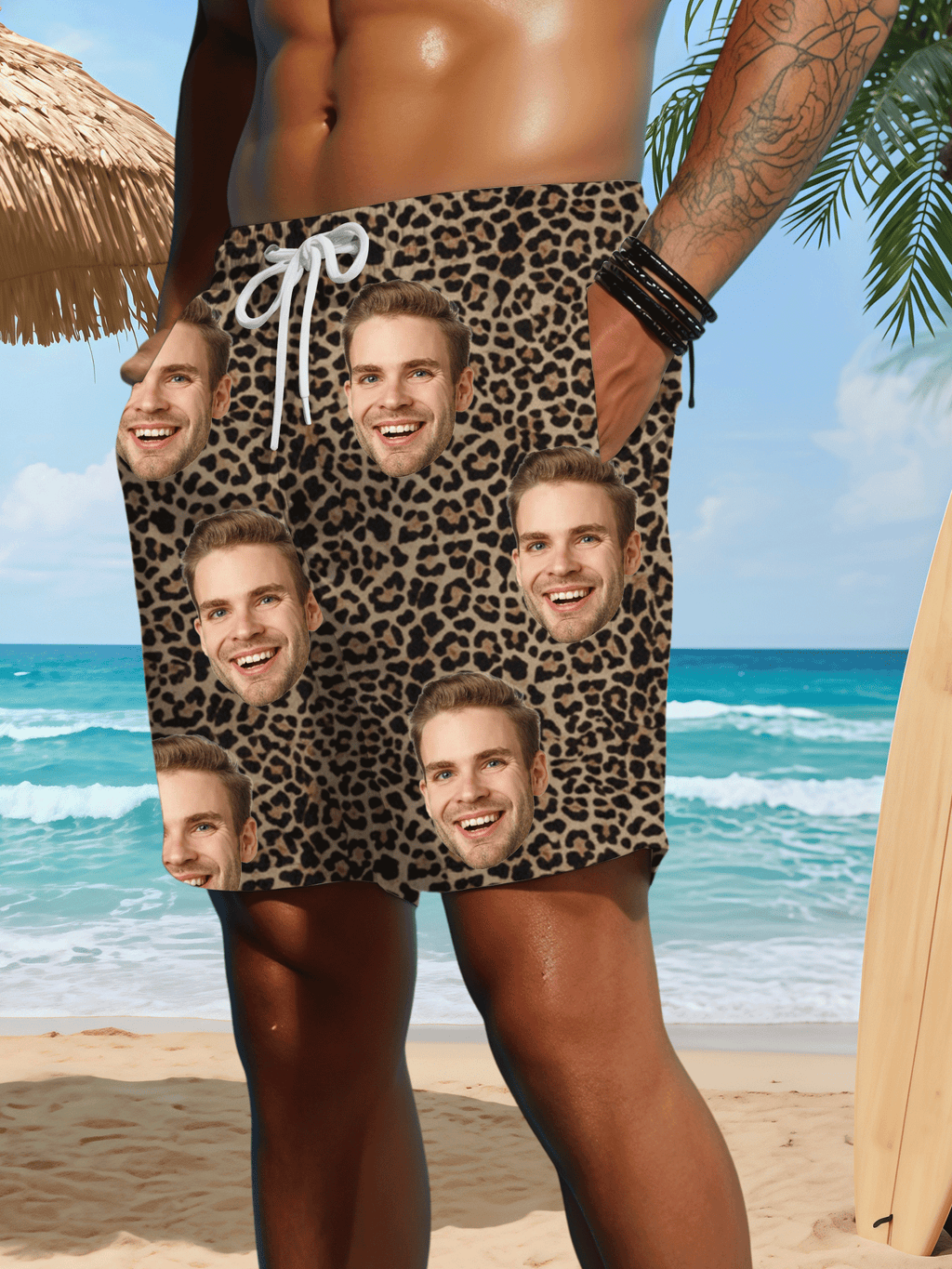 Men'S Summer Hawaiian Beach Shorts
