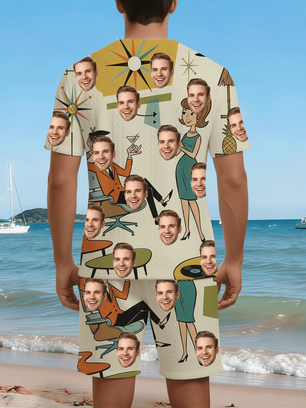 T-Shirt And Beach Shorts Set