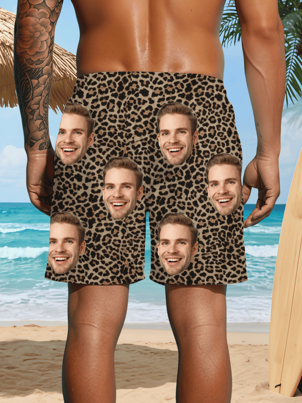 Men'S Summer Hawaiian Beach Shorts