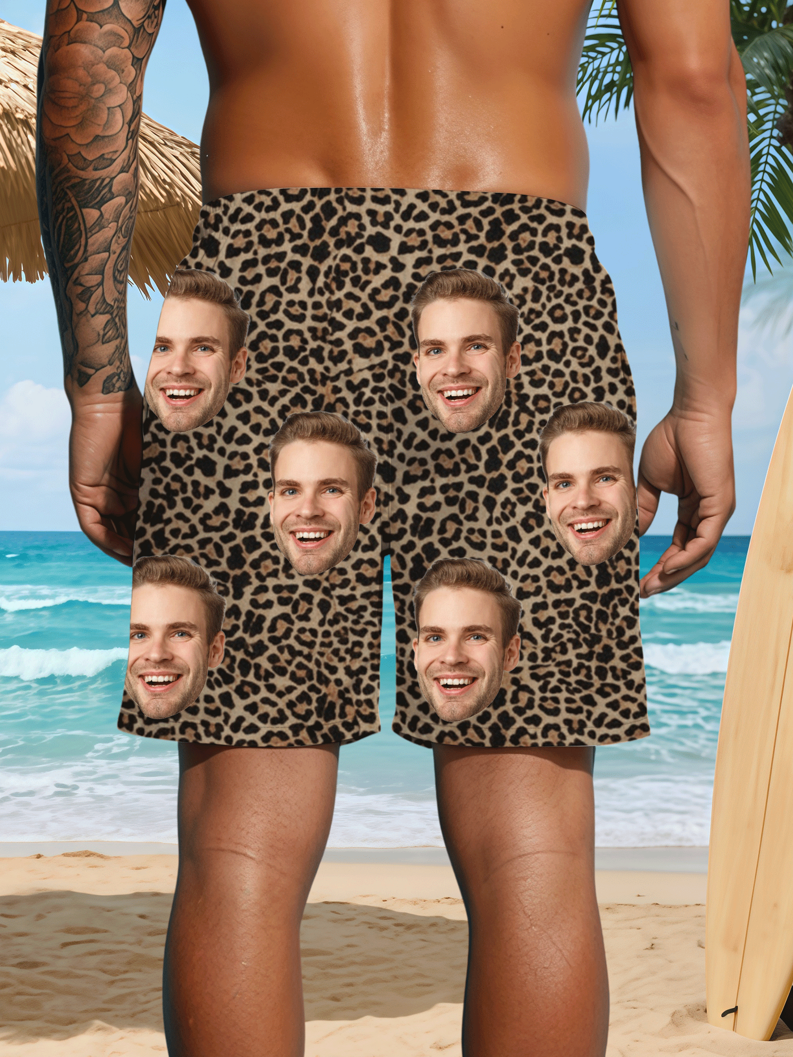 Men'S Summer Hawaiian Beach Shorts