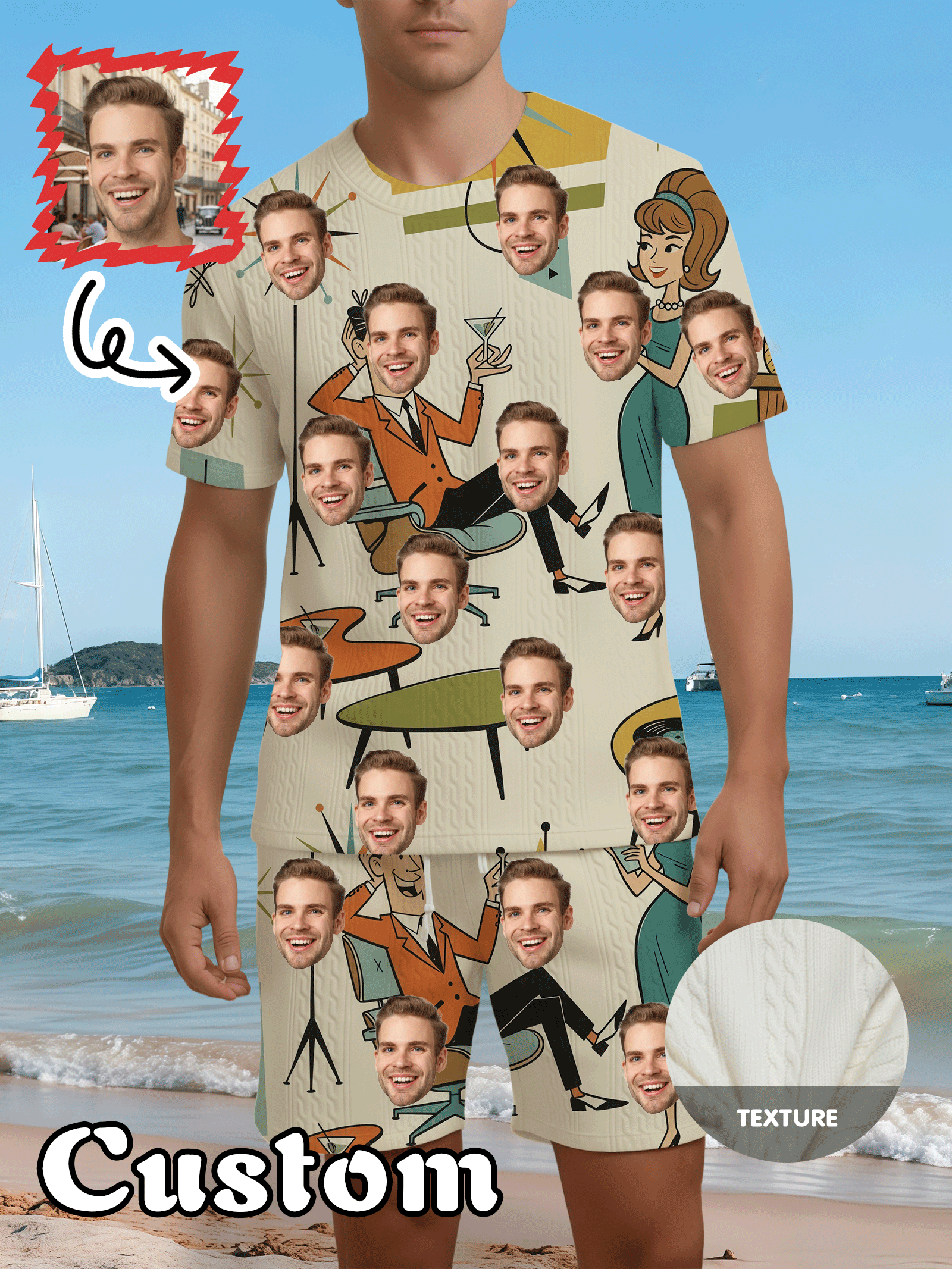 T-Shirt And Beach Shorts Set