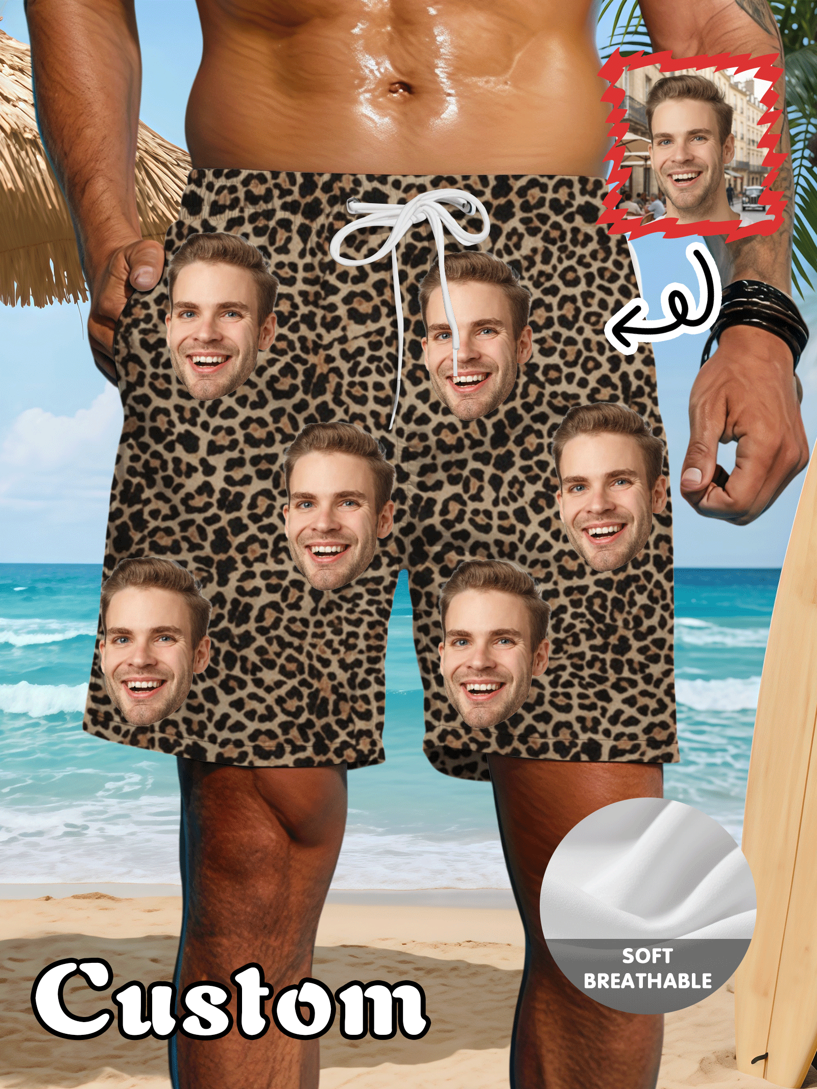 Men'S Summer Hawaiian Beach Shorts