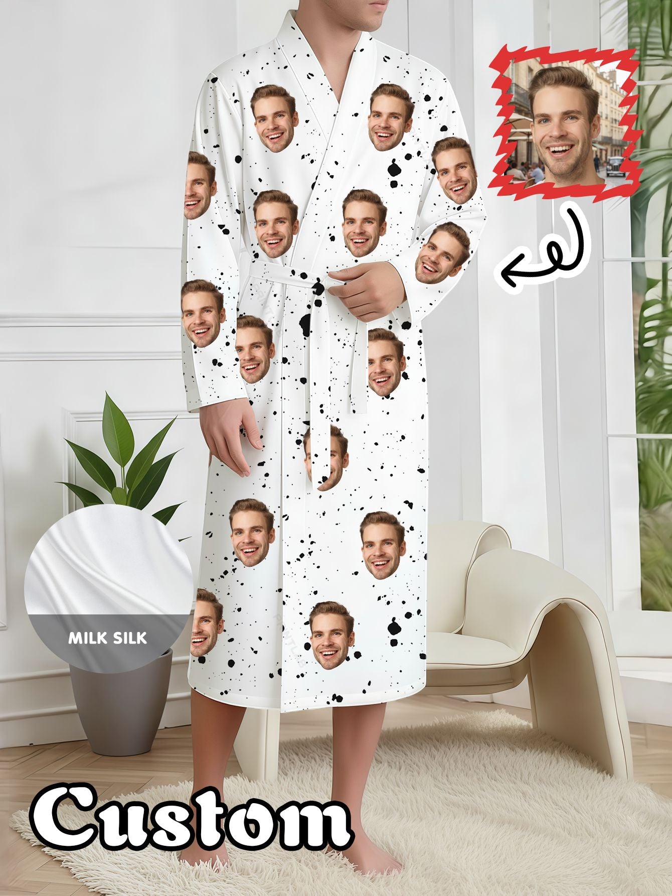 Personalized Photo Robe for Men