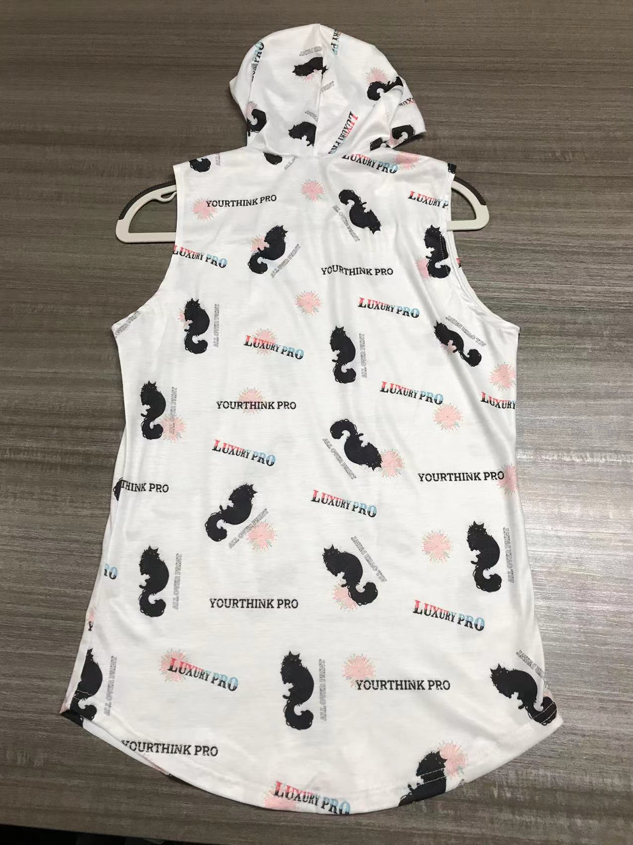 Custom All-Over Print Sleeveless Hoodie (Sleeveless Sweater) - WXWY