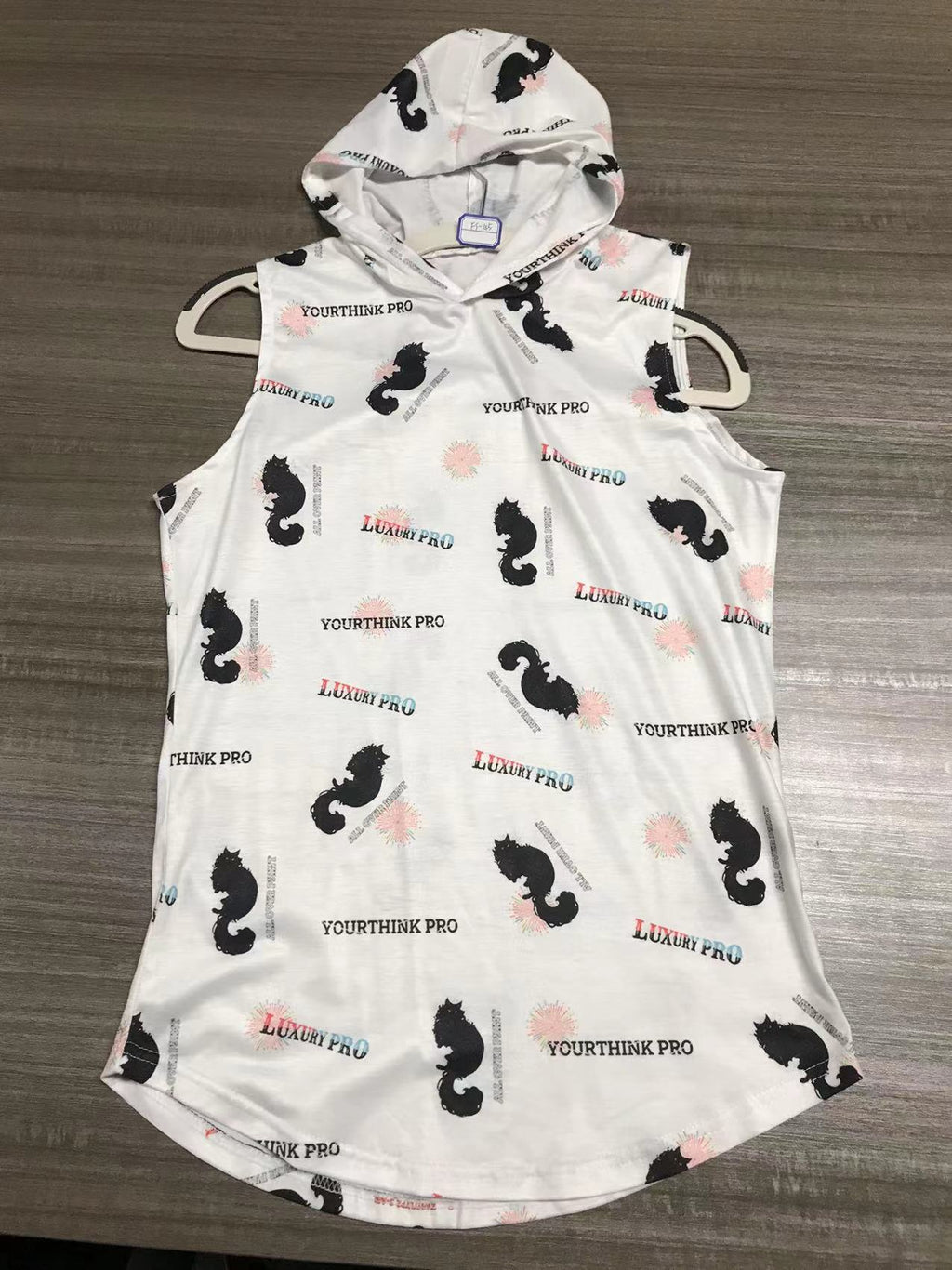 Custom All-Over Print Sleeveless Hoodie (Sleeveless Sweater) - WXWY